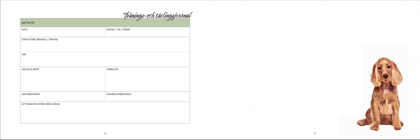 Hundens dagbok & träningsjournal